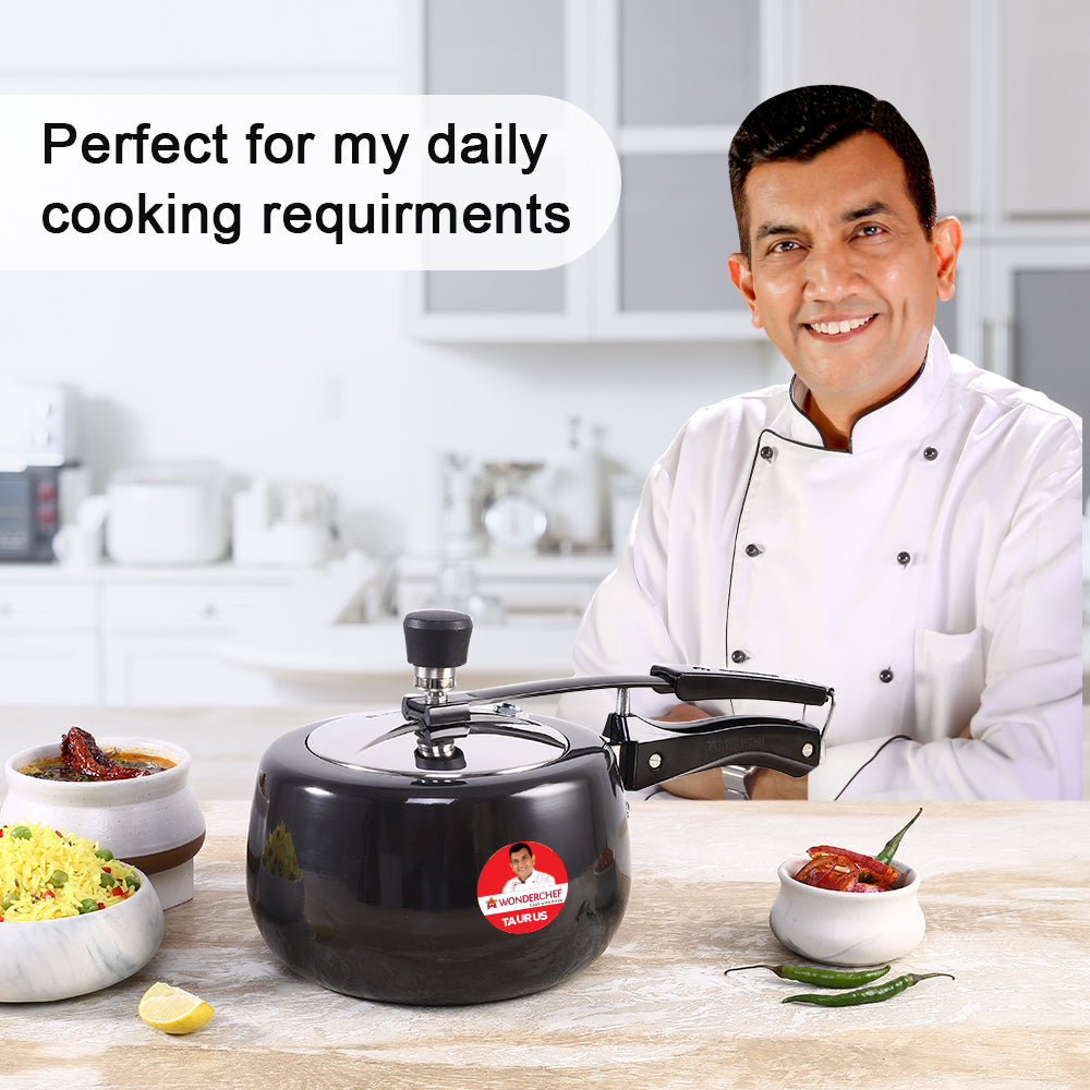 Wonderchef Taurus Hard Anodized Pressure Cooker (3L)