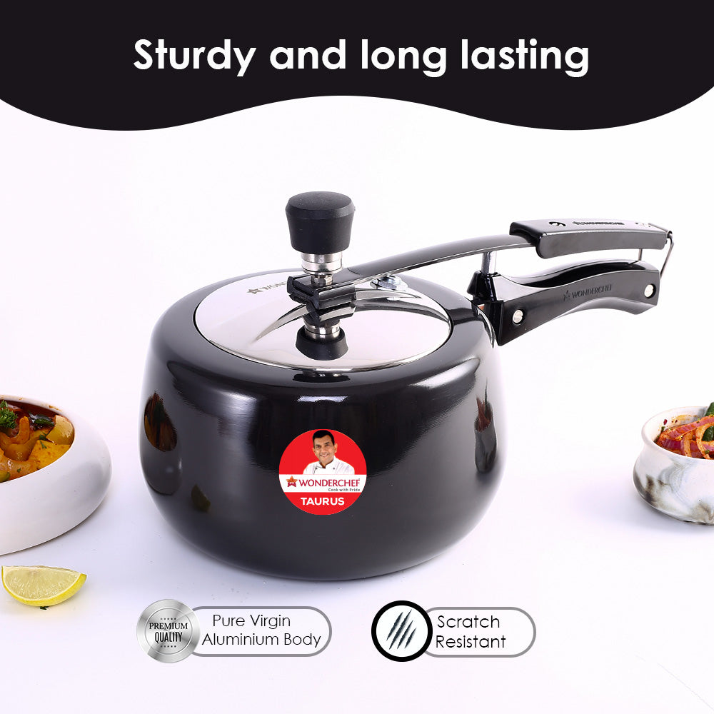 Wonderchef Taurus Hard Anodized Pressure Cooker (3L)