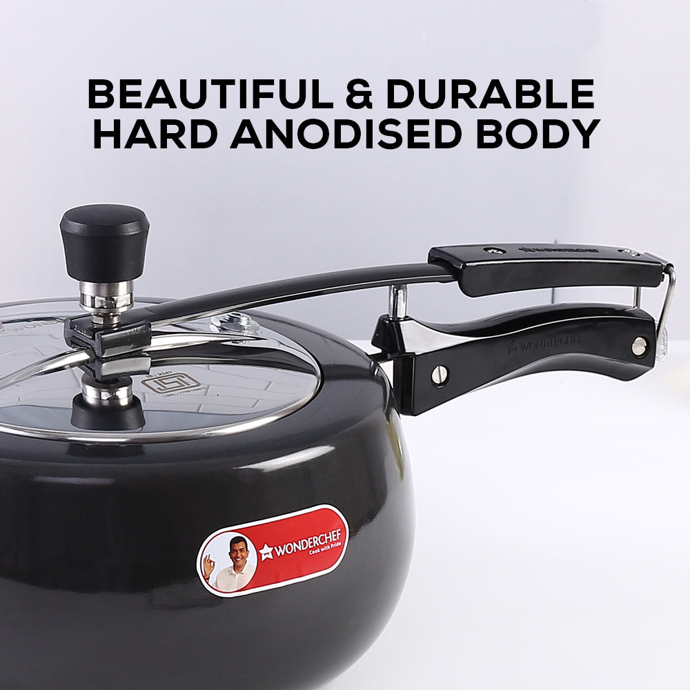 Wonderchef Taurus Hard Anodized Pressure Cooker (5L)