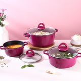 Wonderchef Ceramic Coated Casserole Set (6 pc)