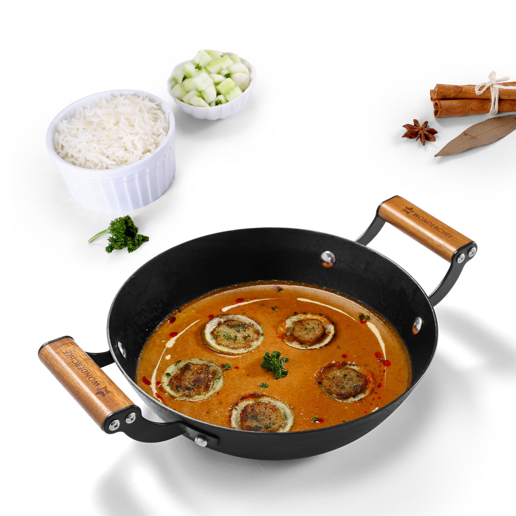 Wonderchef Ferro Light Cast Iron Kadhai (28 cm, 3.2L)