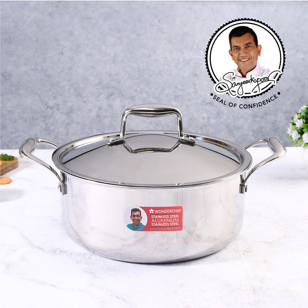 Wonderchef Nigella Tri-Ply Casserole (24 cm, 4.8L)