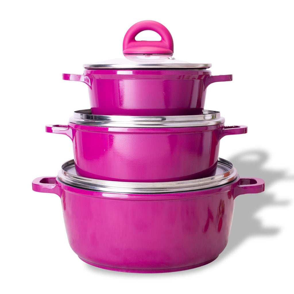 Wonderchef Ceramic Coated Casserole Set (6 pc)