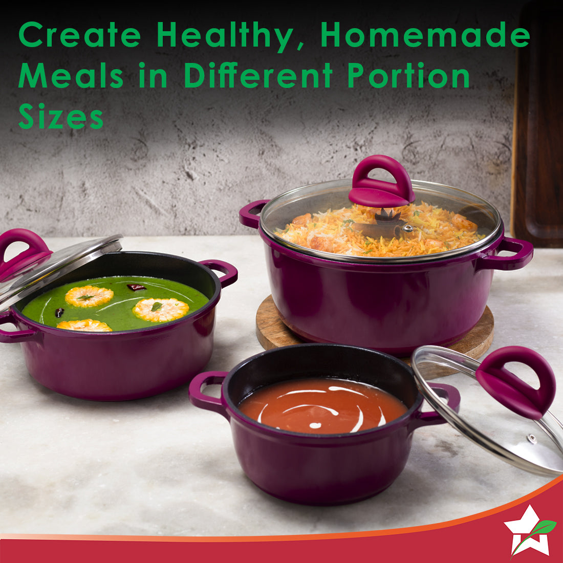 Cooking Set Wonder Wonderchef Ceramide Casserole Set | Non Stick Cookware Set Online ...